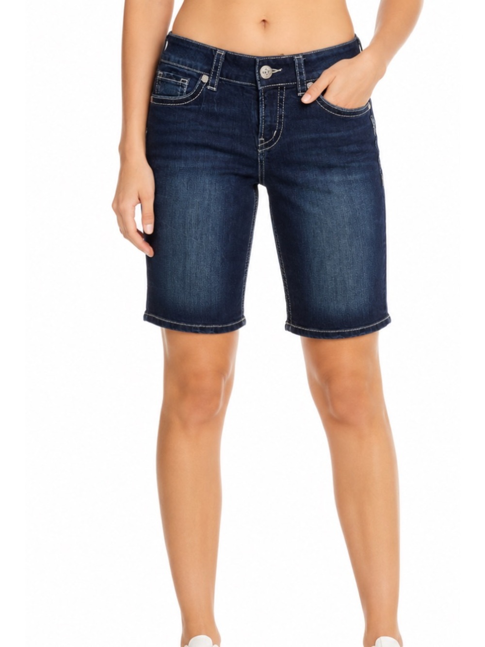 Silver Jeans Dark Indigo Denim Bermuda Shorts